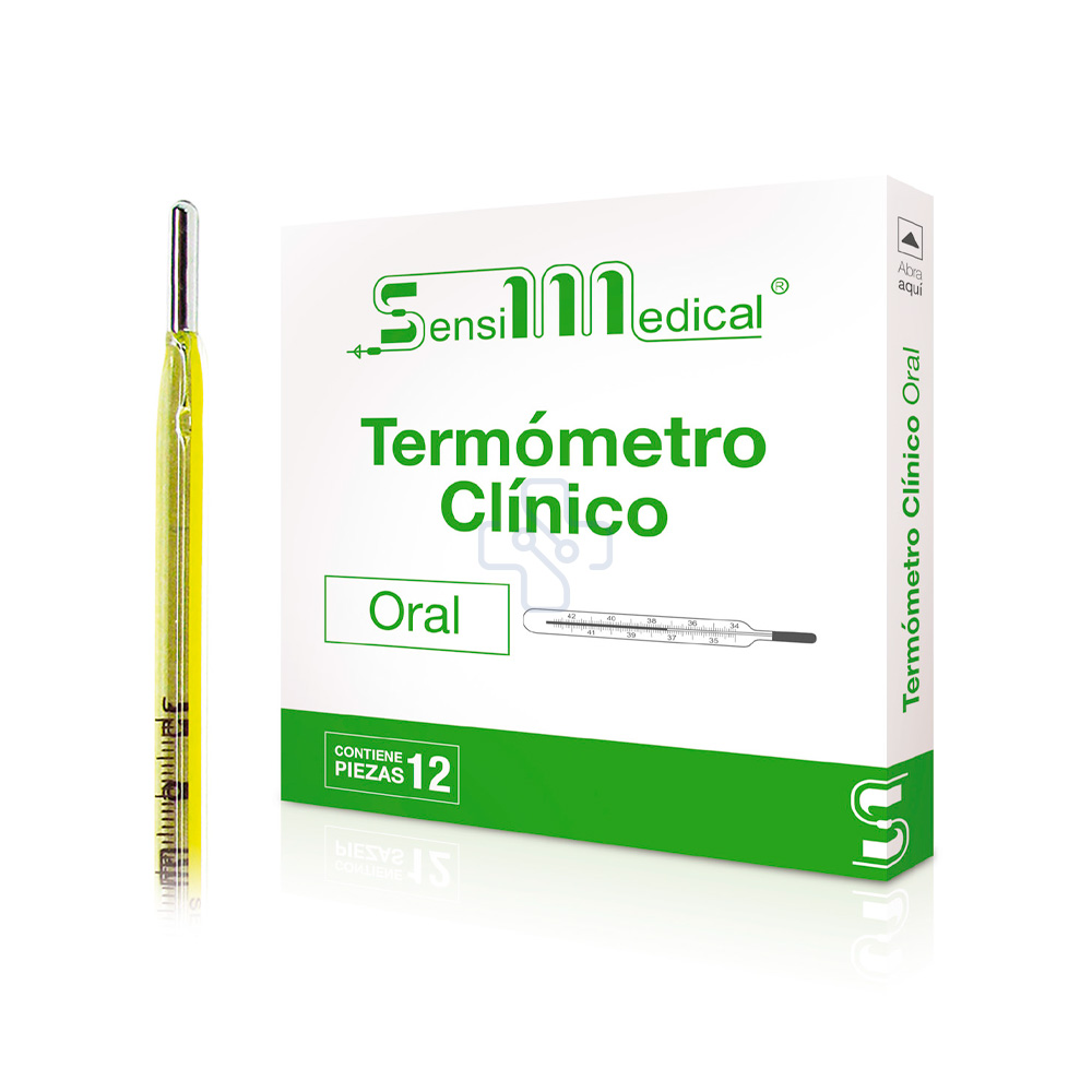 Termómetro De Mercurio De Vidrio Clínico Medicina Nuevo